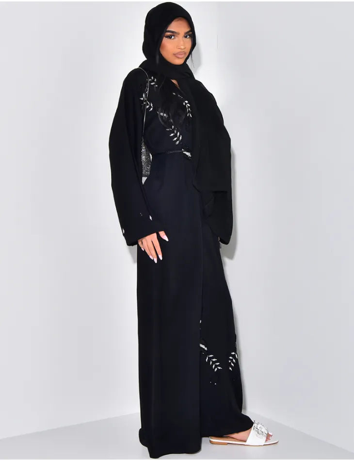 Abaya made in Dubai à strass & voile / 59767 - JEANS INDUSTRY