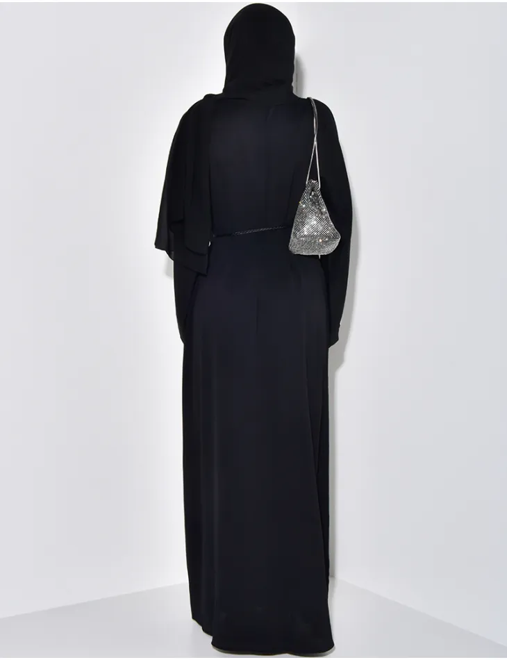 Abaya made in Dubai à strass & voile / 59767 - JEANS INDUSTRY