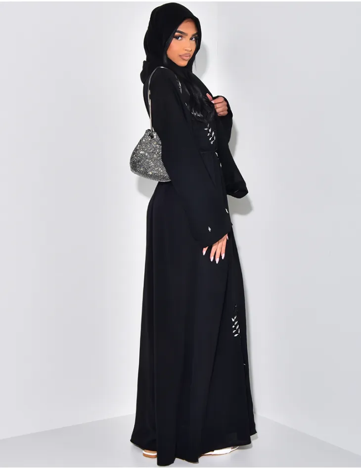 Abaya made in Dubai à strass & voile / 59767 - JEANS INDUSTRY