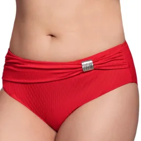 Bas de maillot de bain grande taille St. Tropez rouge de Ulla Dessous