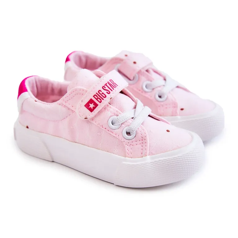 Baskets Basses Enfant Avec Velcro Big Star JJ374103 Rose