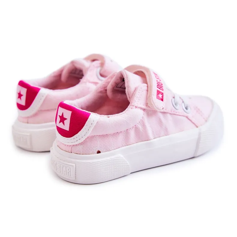 Baskets Basses Enfant Avec Velcro Big Star JJ374103 Rose