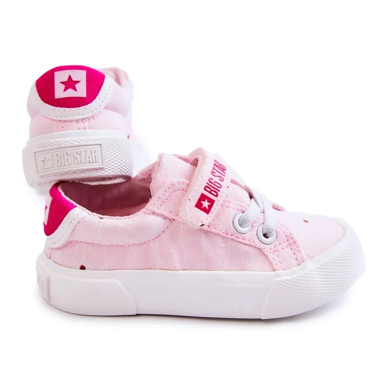 Baskets Basses Enfant Avec Velcro Big Star JJ374103 Rose