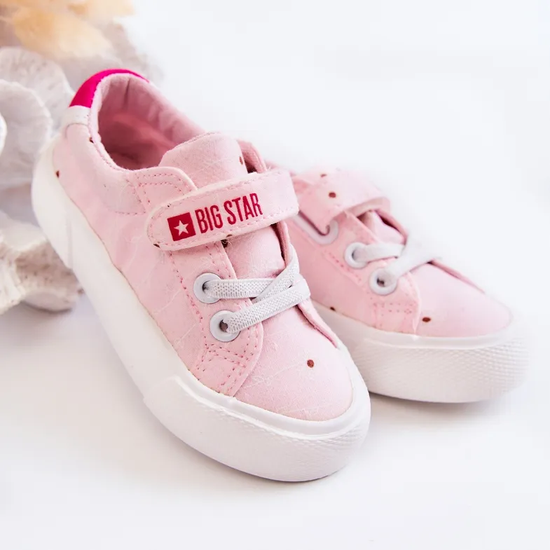 Baskets Basses Enfant Avec Velcro Big Star JJ374103 Rose