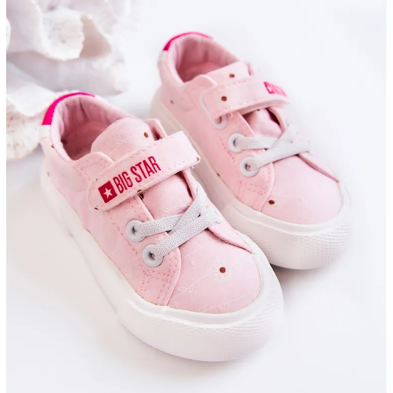 Baskets Basses Enfant Avec Velcro Big Star JJ374103 Rose