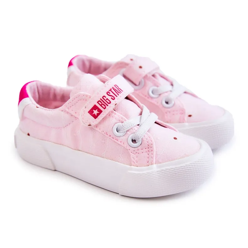 Baskets Basses Enfant Avec Velcro Big Star JJ374103 Rose