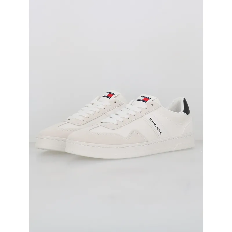 Baskets en cuir retro blanc homme - Tommy Jeans | wimod