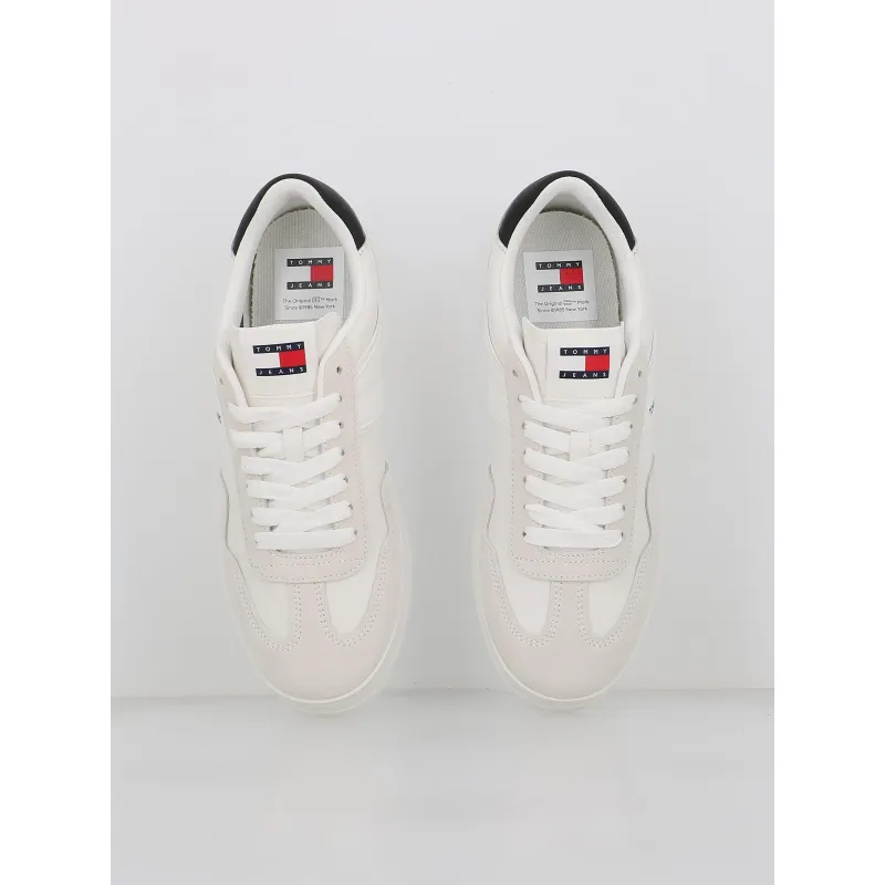 Baskets en cuir retro blanc homme - Tommy Jeans | wimod