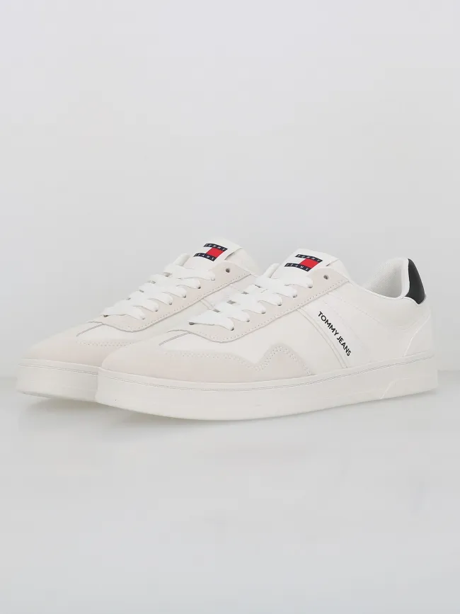 Baskets en cuir retro blanc homme - Tommy Jeans | wimod