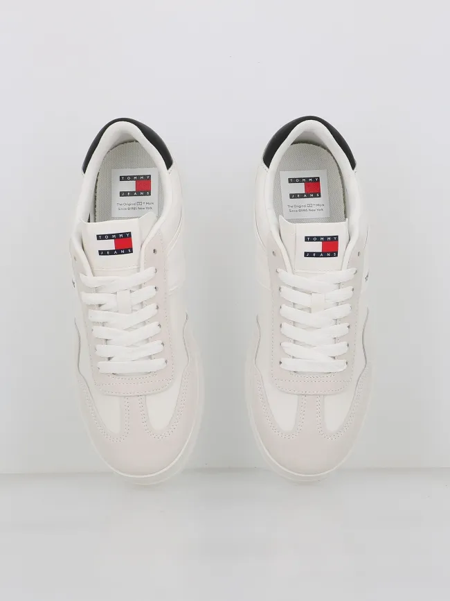 Baskets en cuir retro blanc homme - Tommy Jeans | wimod