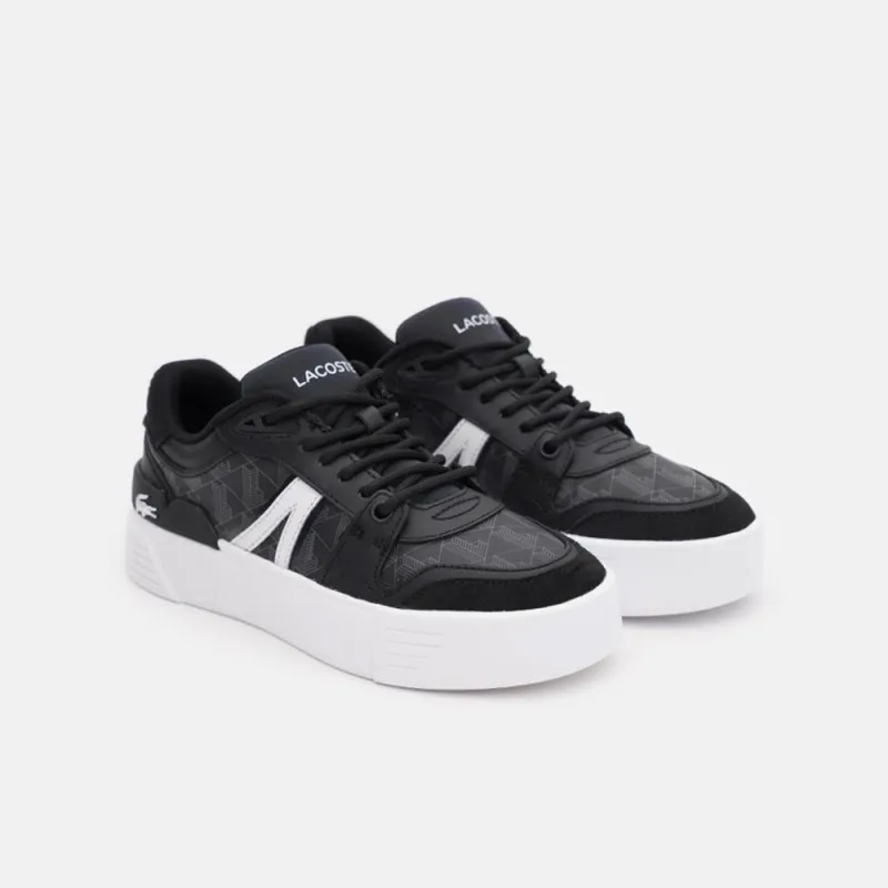 BASKETS LACOSTE L002 EVO 124 3 NOIRES ET BLANCHES