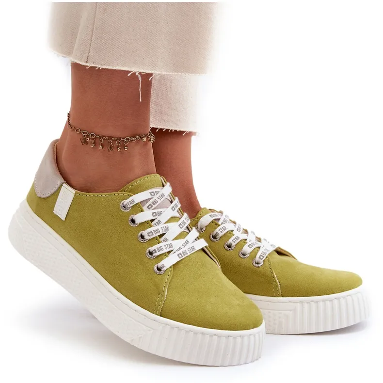 Baskets pour femmes avec système de mousse à mémoire de forme Big Star NN276003 Lime vert