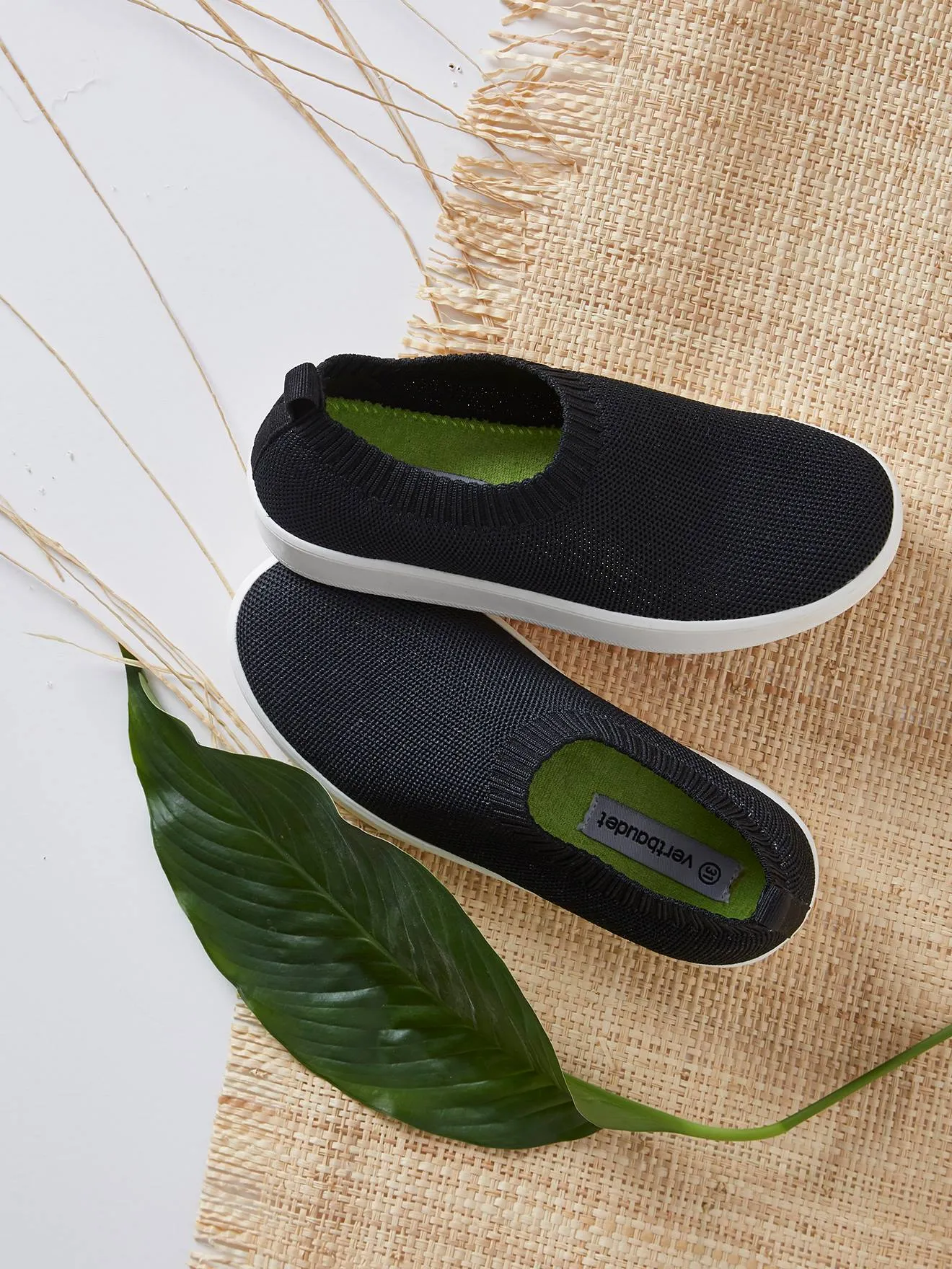 Baskets slip-on fille éco-responsables noir - Vertbaudet