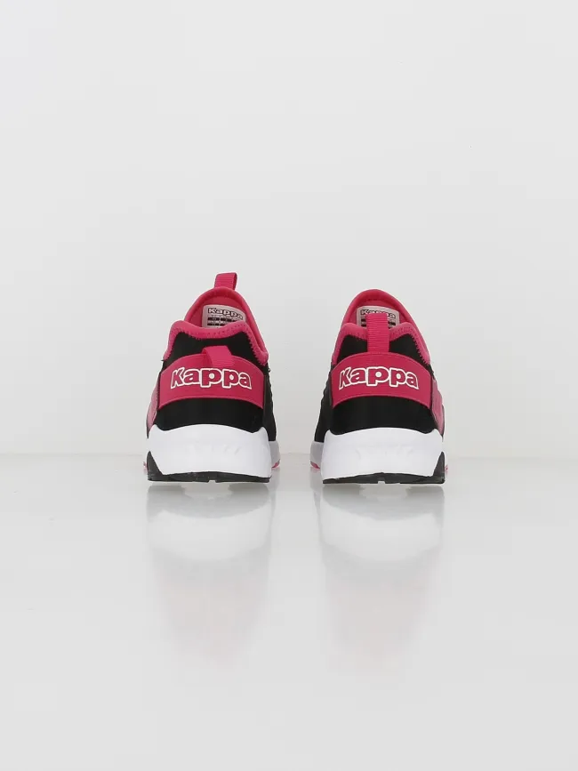 Baskets élastiques san puerto noir rose enfant - Kappa | wimod