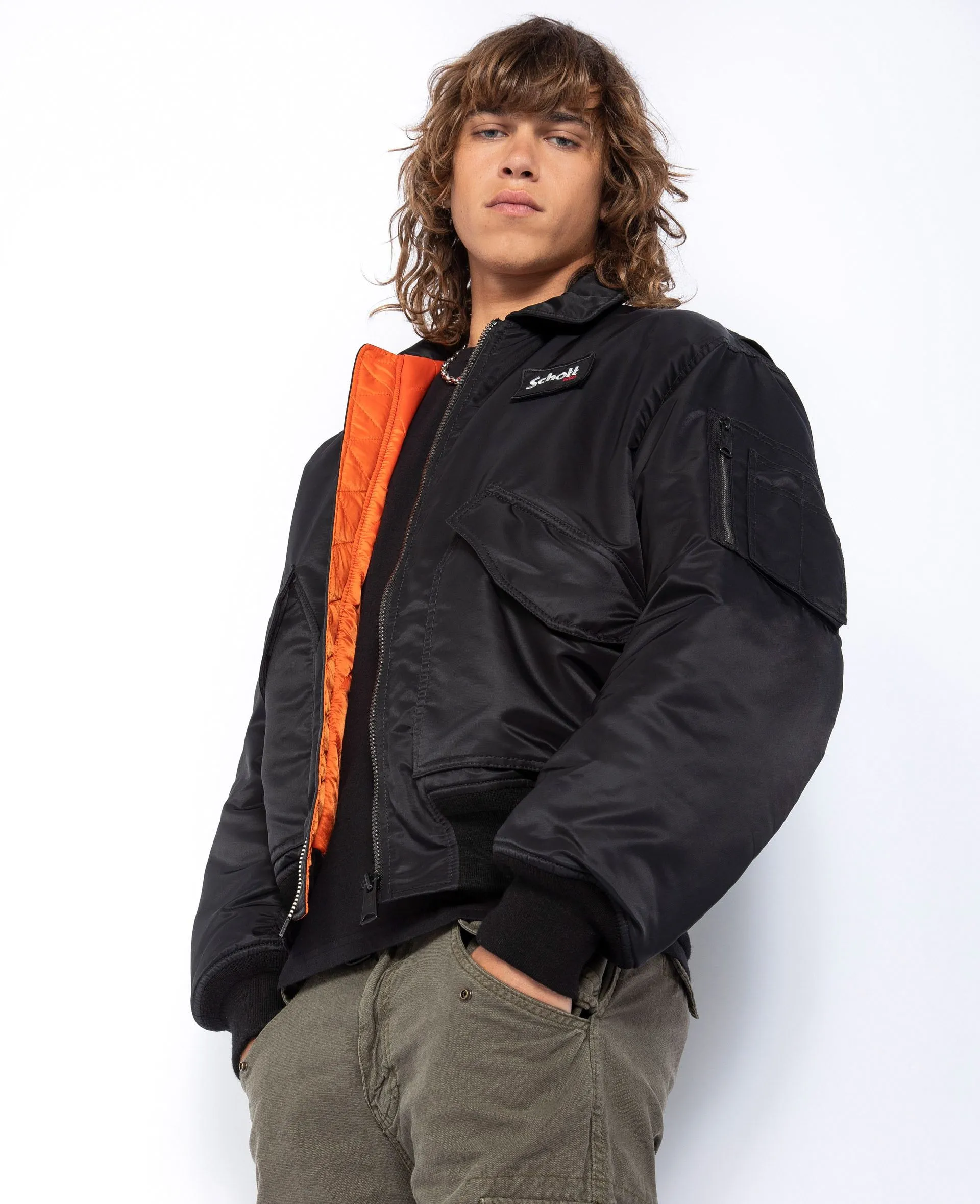 Bomber CWU coupe 90's en nylon recyclé