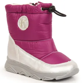 Bottes de neige isolées argent fuchsia pour fille Kornecki 6896 rose