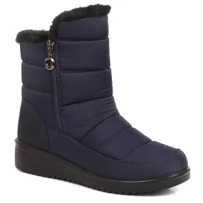 Bottes de neige isolées bleu marine pour femme NEWS EVE377B