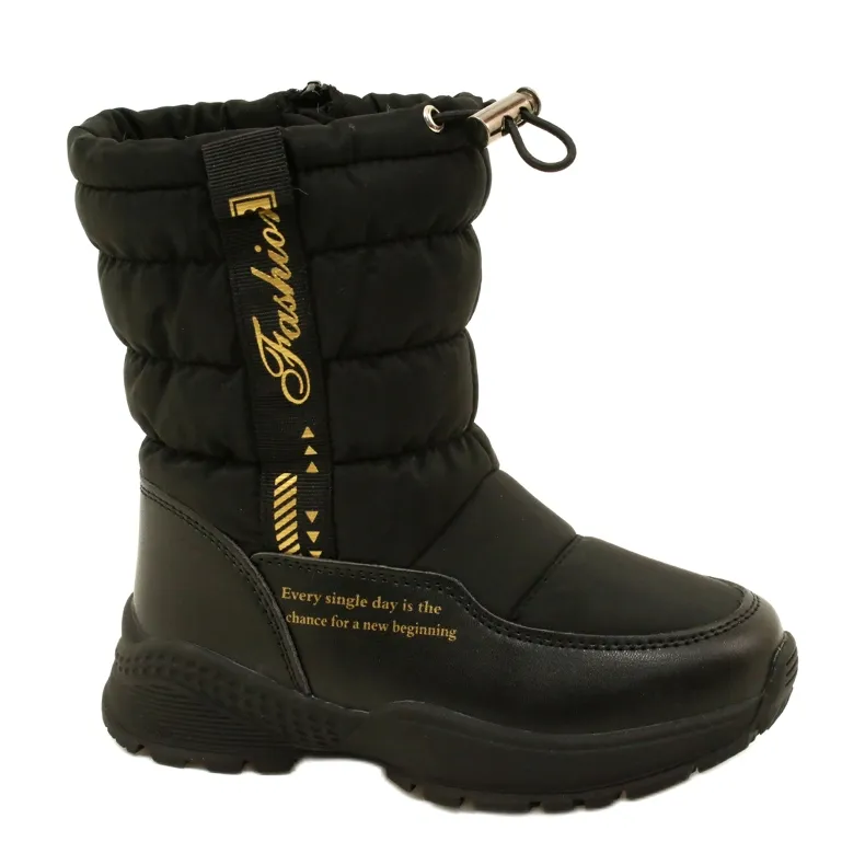 Bottes de neige pour enfants Miss Evento 22DZ23-5274 Noir le noir