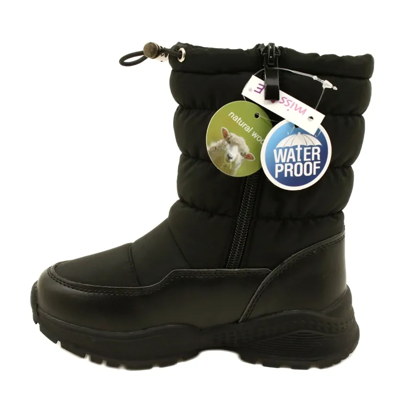 Bottes de neige pour enfants Miss Evento 22DZ23-5274 Noir le noir