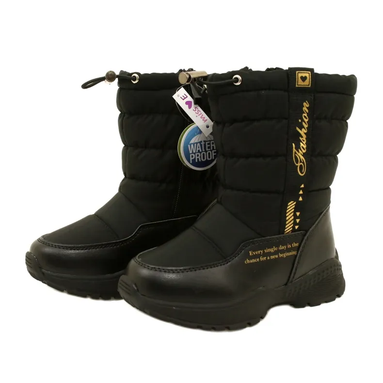 Bottes de neige pour enfants Miss Evento 22DZ23-5274 Noir le noir