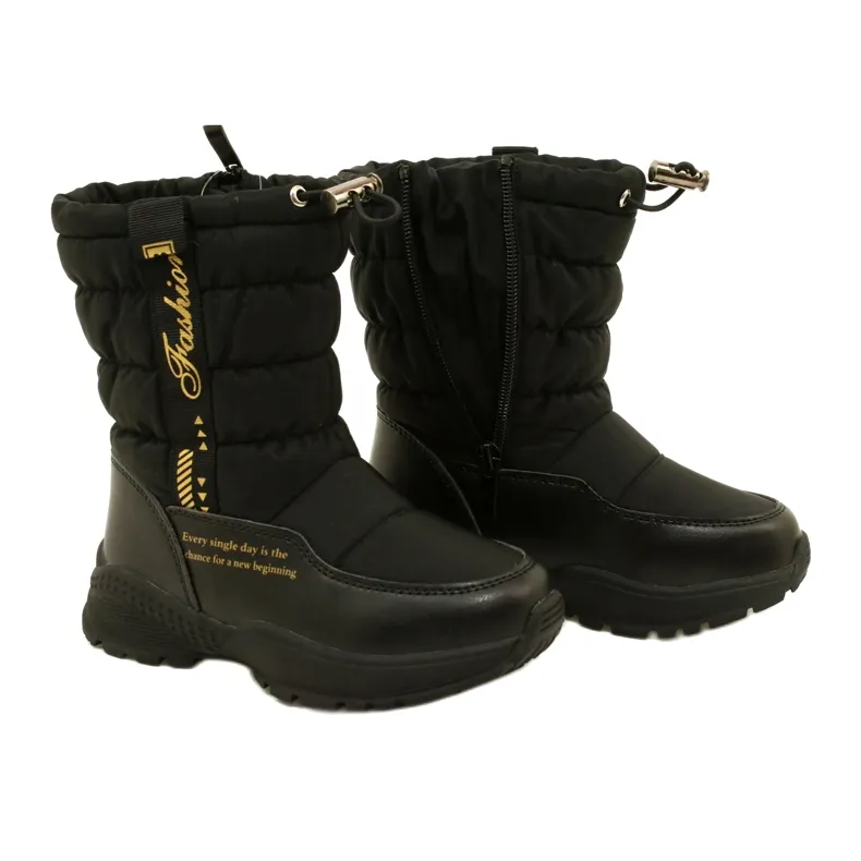 Bottes de neige pour enfants Miss Evento 22DZ23-5274 Noir le noir