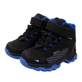 Bottes de neige trekking imperméables noires American Club le noir bleu