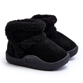 Bottes de neige Velcro Enfant Noir Unitia le noir