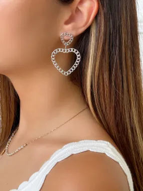 Boucles d'oreilles Cor argentees