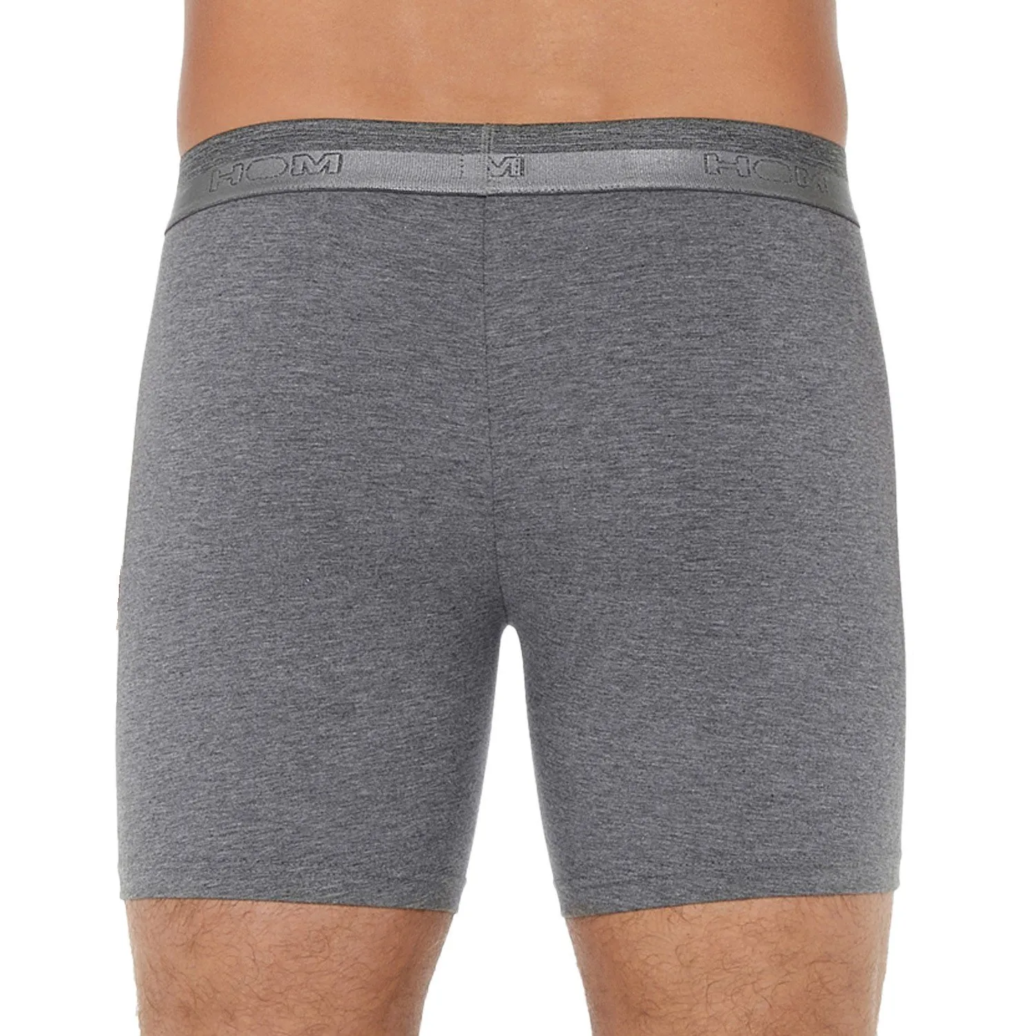 Boxer HO1 long Classic - gris chiné - HOM : vente shorty boxers hom...