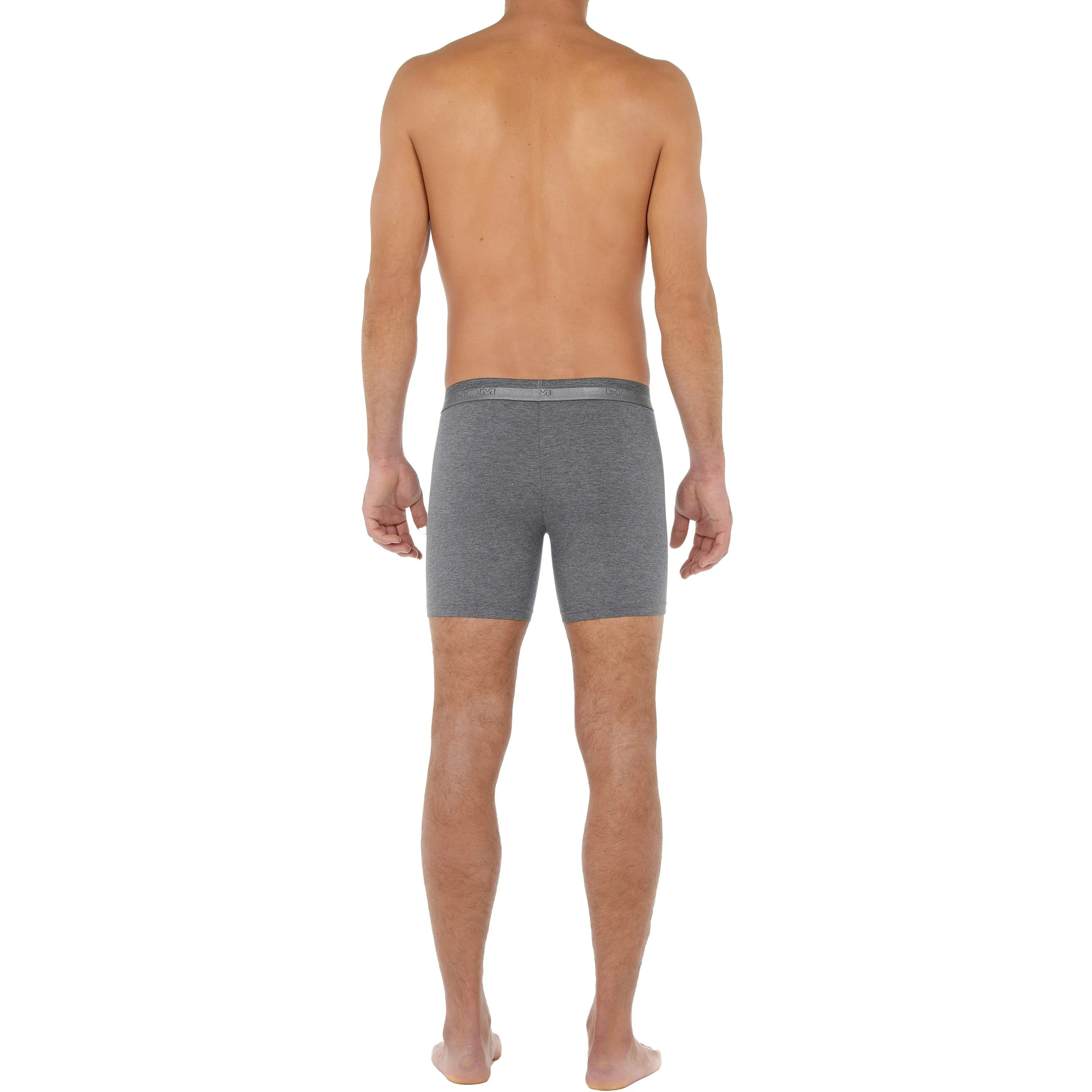 Boxer HO1 long Classic - gris chiné - HOM : vente shorty boxers hom...