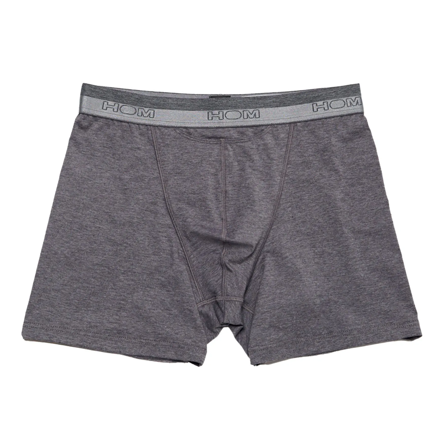 Boxer HO1 long Classic - gris chiné - HOM : vente shorty boxers hom...