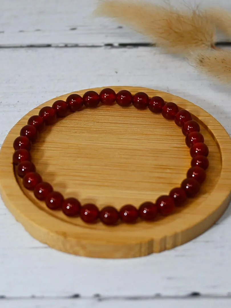 Bracelet Adulte - Cornaline - Rouge