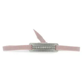 Bracelet Les Interchangeables A55813 - Plaque Ruban Strie Strasse Beige Rose Palladium Les Interchangeables | 3 Suisses