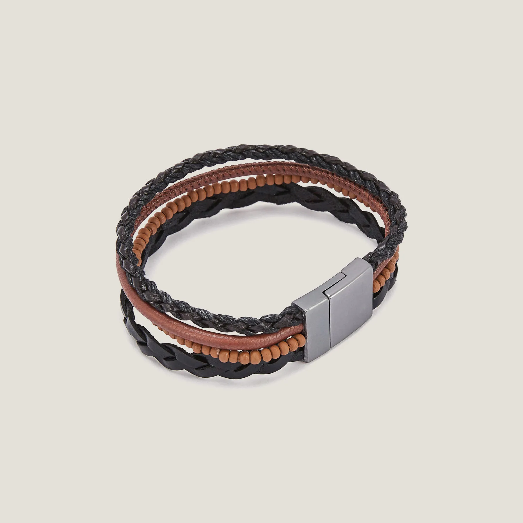 Bracelet multi cordons Noir | Jules