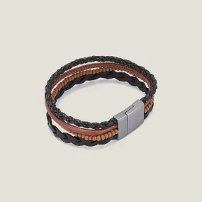 Bracelet multi cordons Noir | Jules