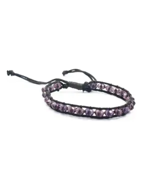 Bracelet perles de cristal, Bijoucolor - Violet