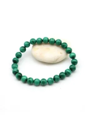 Bracelet pierres malachite 8mm