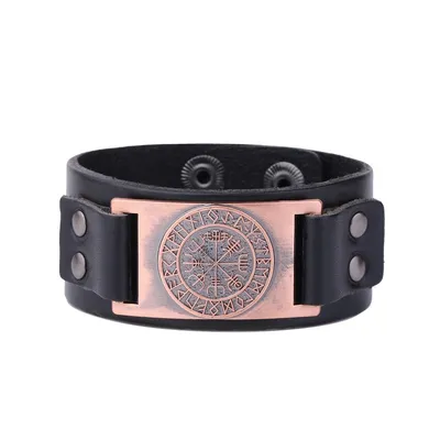 Bracelet Viking VEGVISIR Black copper