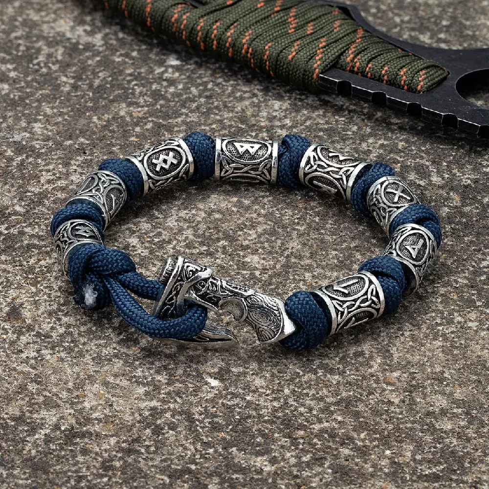 Bracelet à corde - Hache Runique Viking