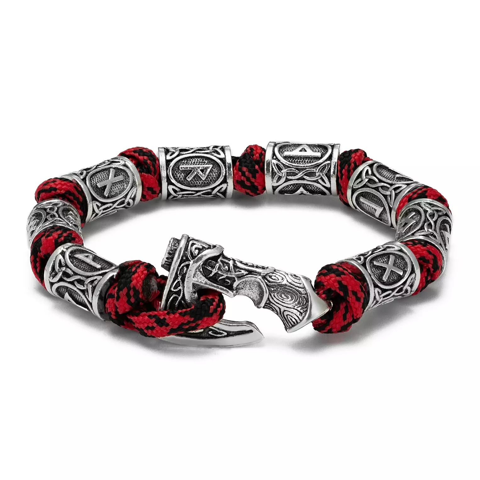 Bracelet à corde - Hache Runique Viking