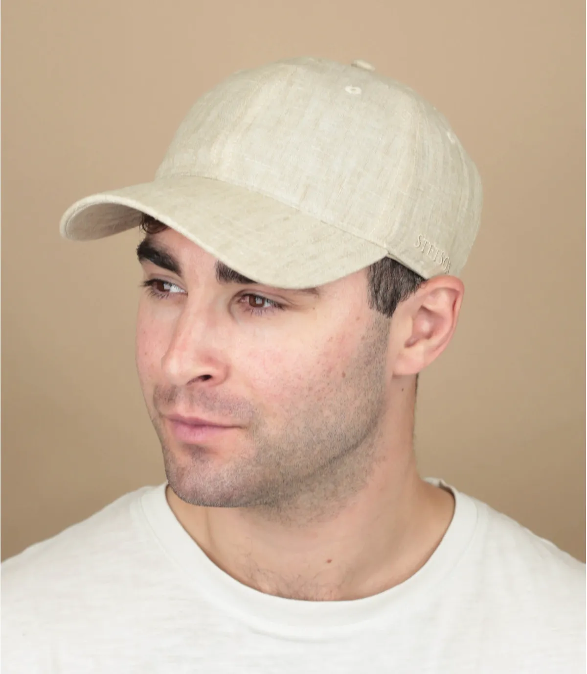  - Casquette Baseball Cap Linen beige Stetson : Headict