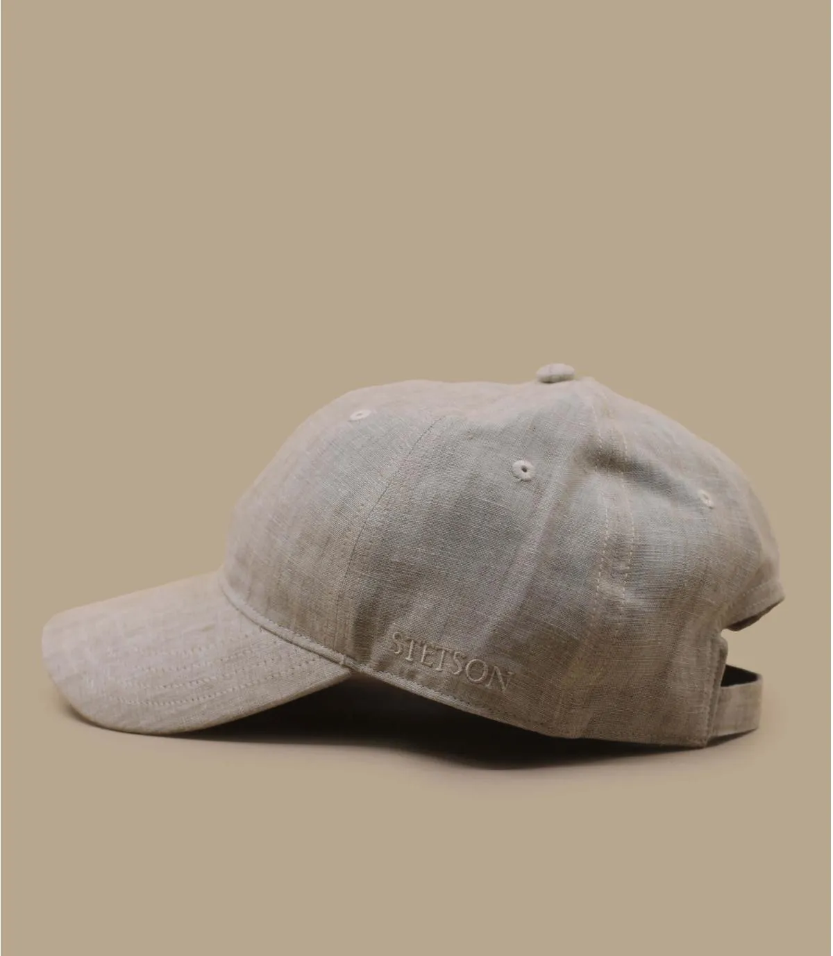  - Casquette Baseball Cap Linen beige Stetson : Headict