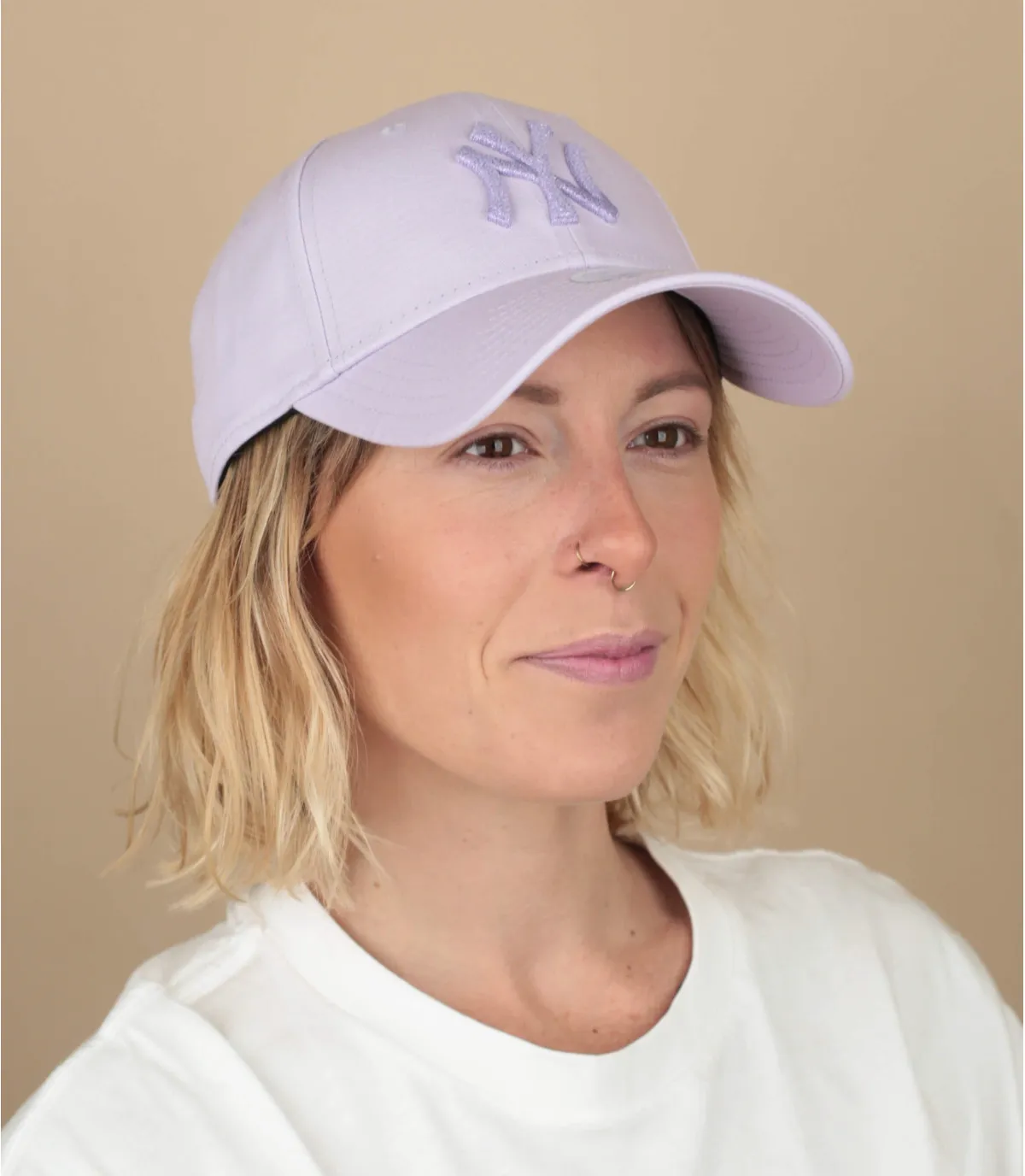 Casquette baseball femme NY violet - Casquette Wmn Mettalic Logo 9Forty NY purple New Era : Headict