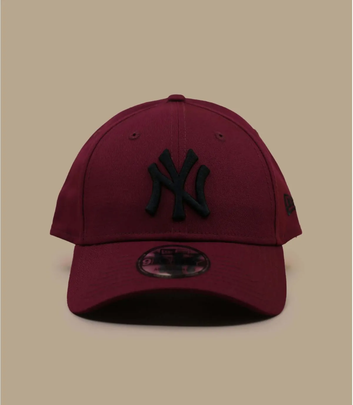 Casquette baseball NY rouge logo noir - Casquette League Ess 9Forty NY cardinal black New Era : Headict