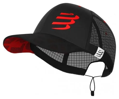 Casquette Compressport Racing Trucker Noir Rouge Unisex