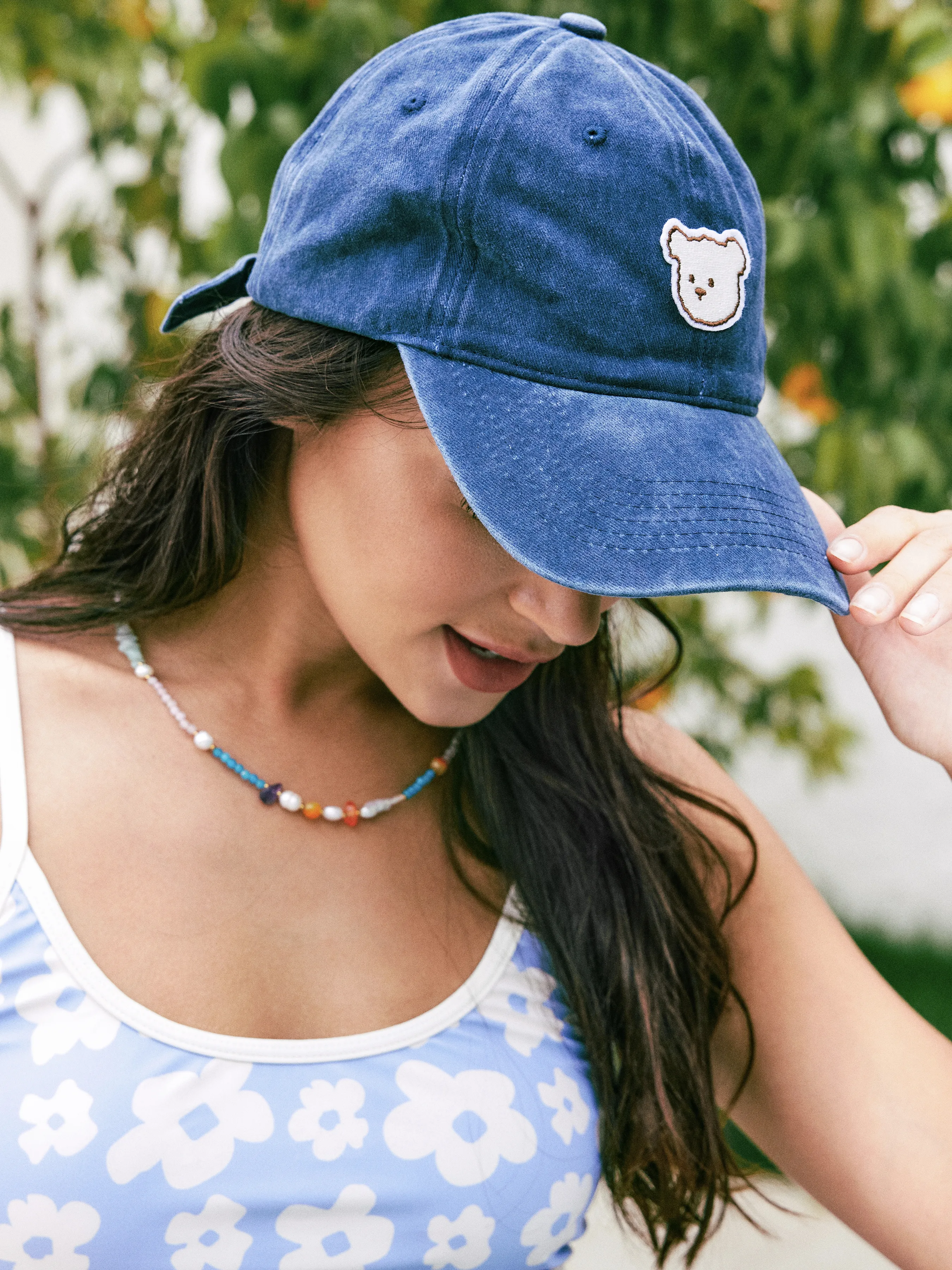 Casquette de baseball brodée d'un ours