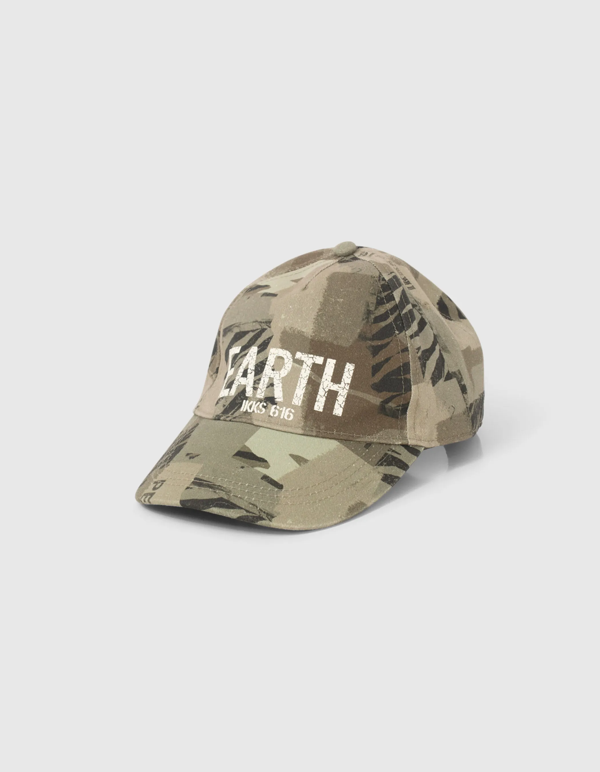 Casquette kaki imprimé camouflage garçon