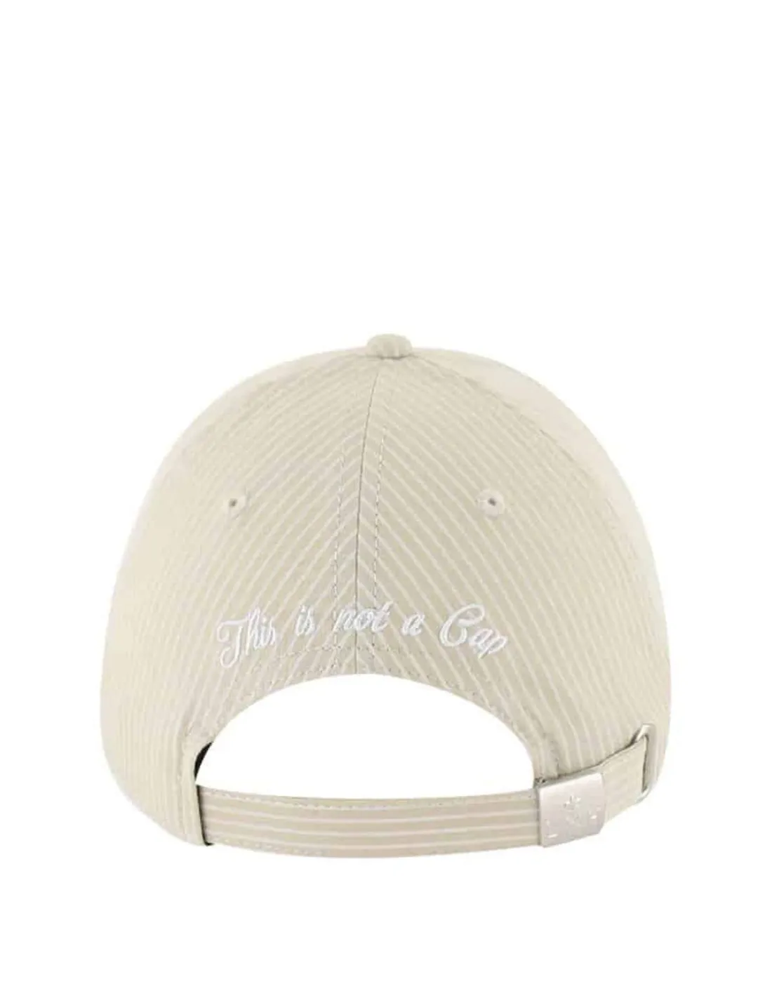 Casquette rayures LXH Ref 60009 beige blanc