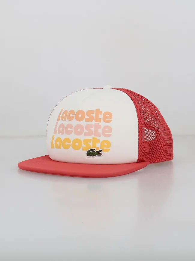 Casquette trucker imprimé logo ocre  - Lacoste | wimod