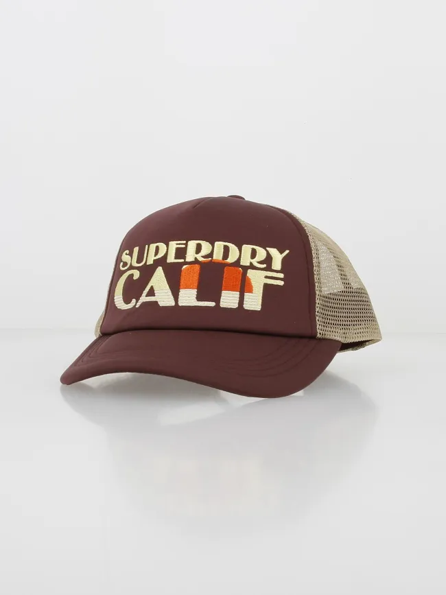 Casquette vintage trucker calif bordeaux - Superdry | wimod